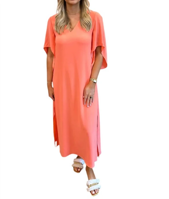 Price Break Meredith Dress In Coral