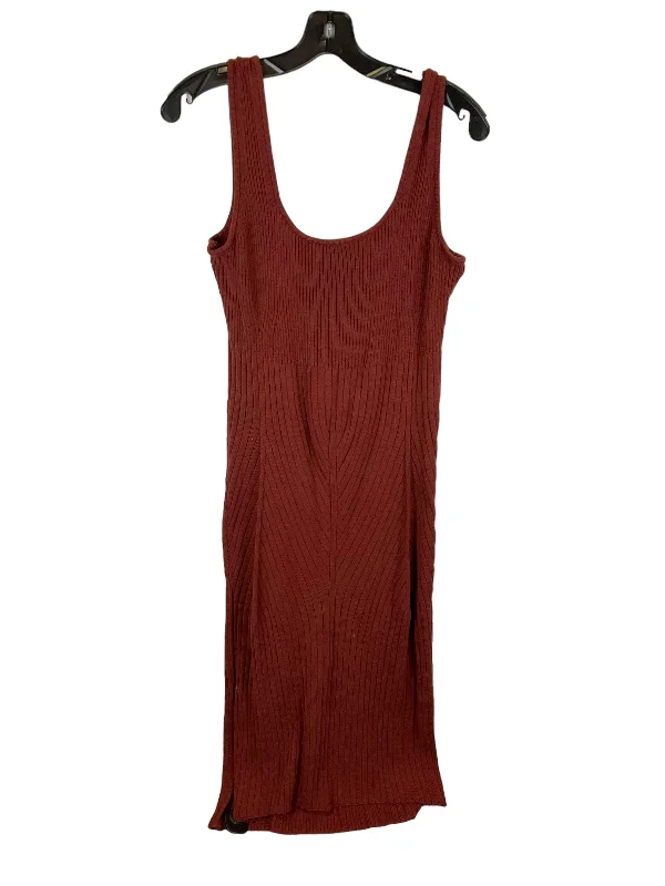 Markdowns Orange Dress Casual Midi Maeve, Size M