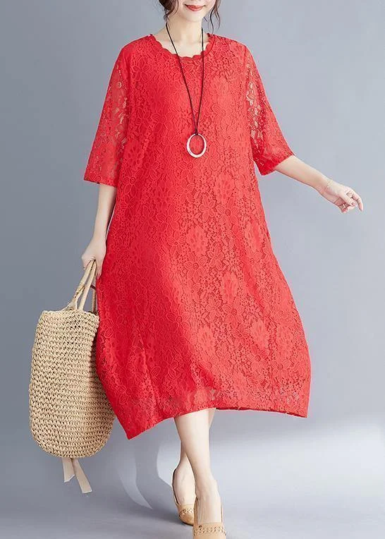 Today’s Deal Beautiful Half sleeve o neck cotton dress Sweets red A Line Dresses Summer Today’s Deal Beautiful Half sleeve o neck cotton dress Sweets red A Line Dresses Summer