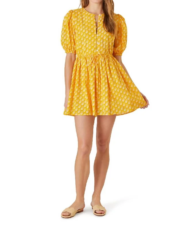 Discount Days London Dress In Sunny Marigold