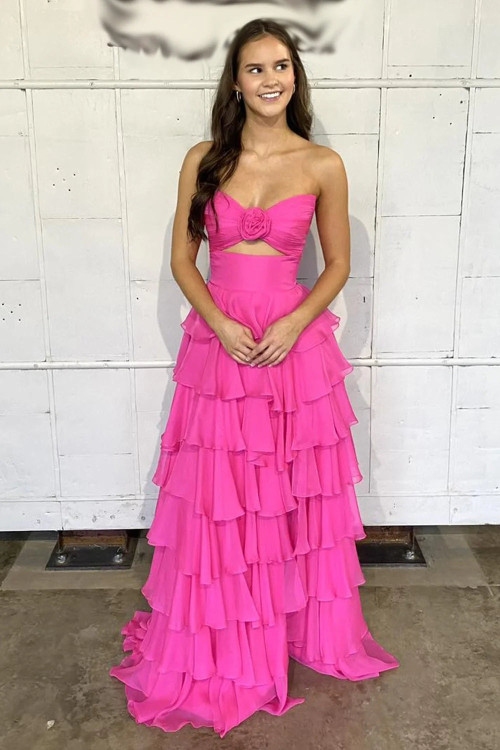 Savings Galore Strapless Empire A-Line Tiered Party Prom Dress