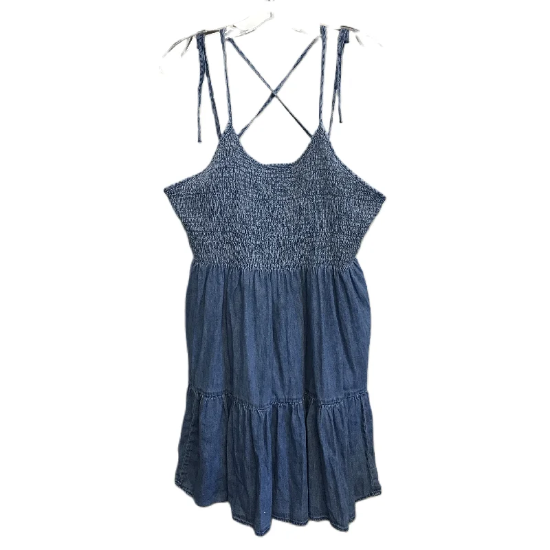 YEAR-End Sale Blue Denim Dress Casual Short By Gap, Size: L