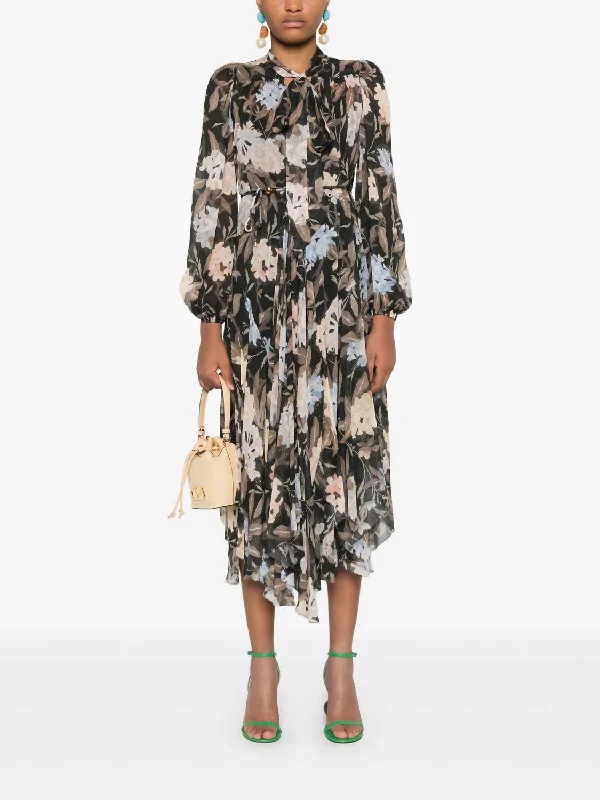 Customer Appreciation Sale Eden Handkerchief Dress In Black Inca