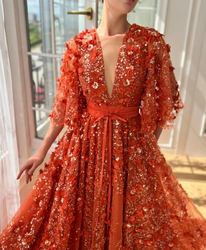 Limited Availability Glitter A Line Evening Dress Charming Appliques Beading Cocktail Half Sleeves Customized Luxurious Party Birthday Prom Gown Limited Availability Glitter A Line Evening Dress Charming Appliques Beading Cocktail Half Sleeves Customized Luxurious Party Birthday Prom Gown