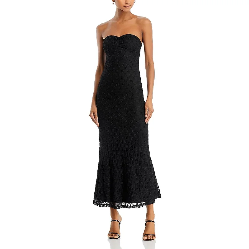 Last Chance Bardot Womens Adoni Floral Strapless Midi Dress