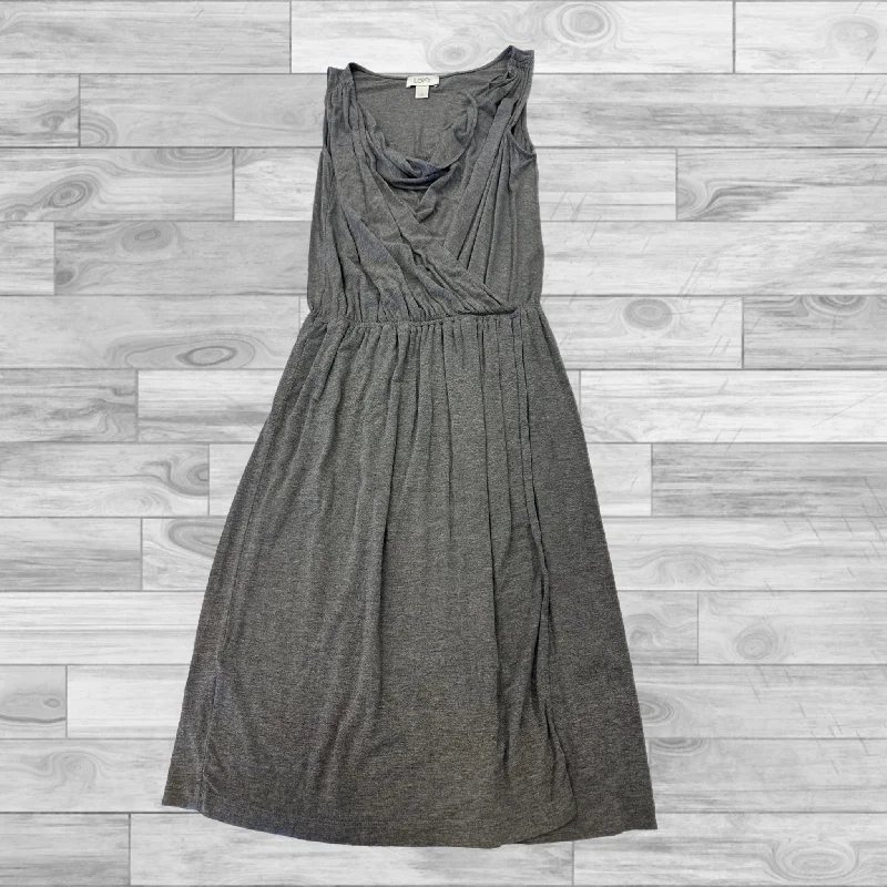 Unmissable Offer Grey Dress Casual Short Loft, Size S