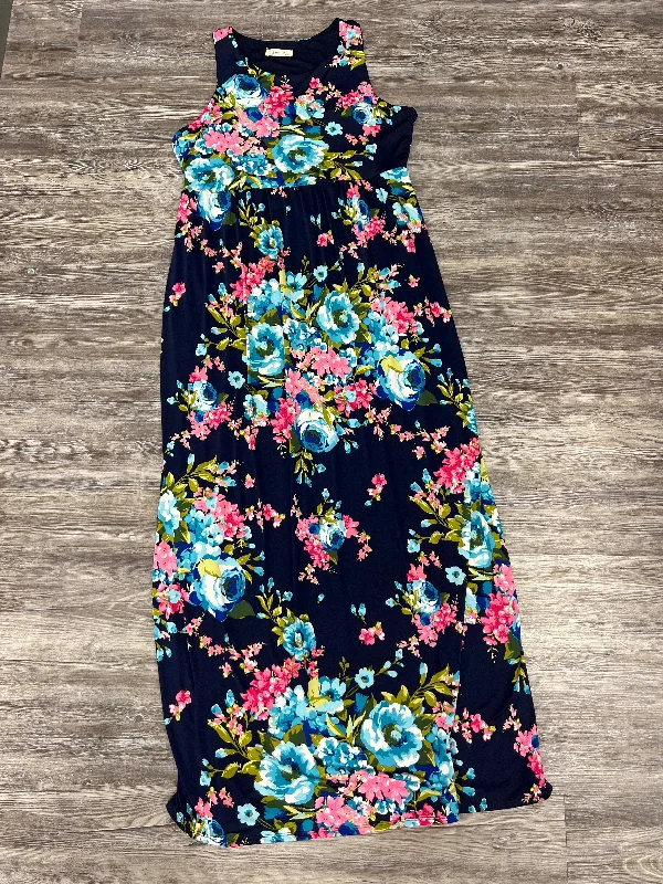 Anniversary Sale Floral Print Dress Casual Maxi Beeson River, Size 2x