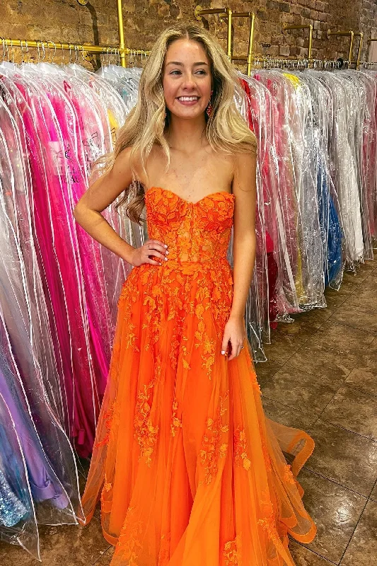 Epic Deals Sweetheart Strapless A-Line Appliques Party Prom Dress