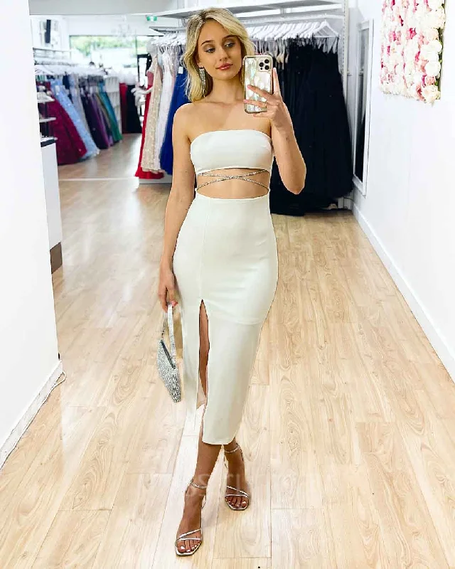 Online Only Maddy Midi Dress - White