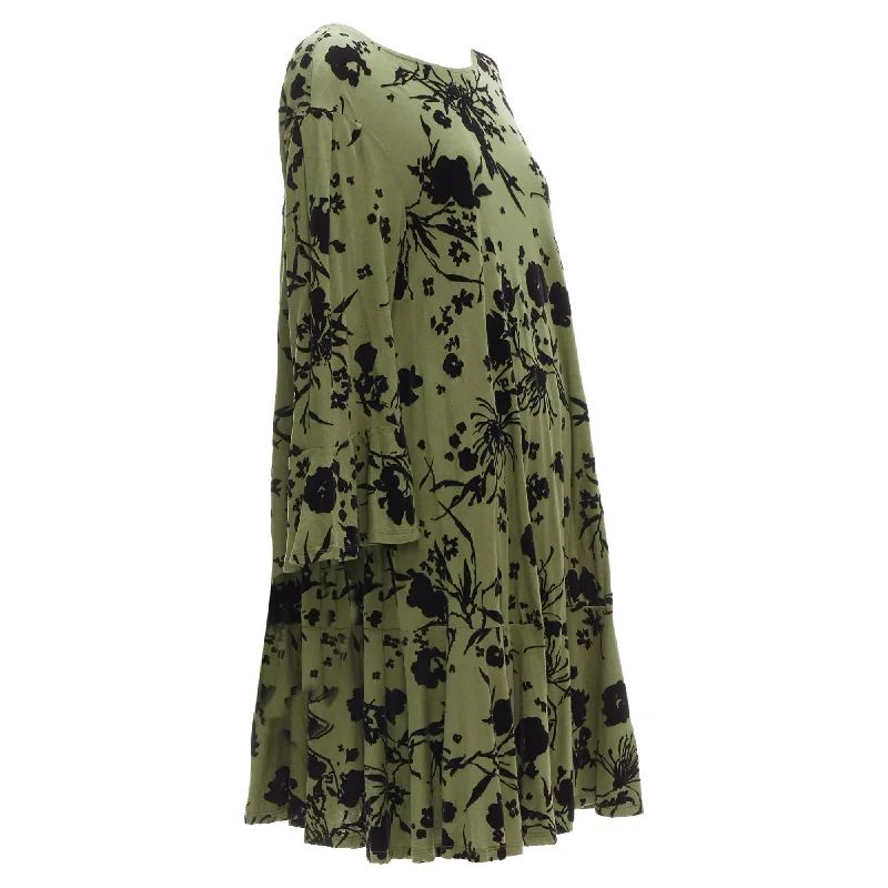 Deal Zone Dries Van Noten cotton floral bell sleeve flutter dress