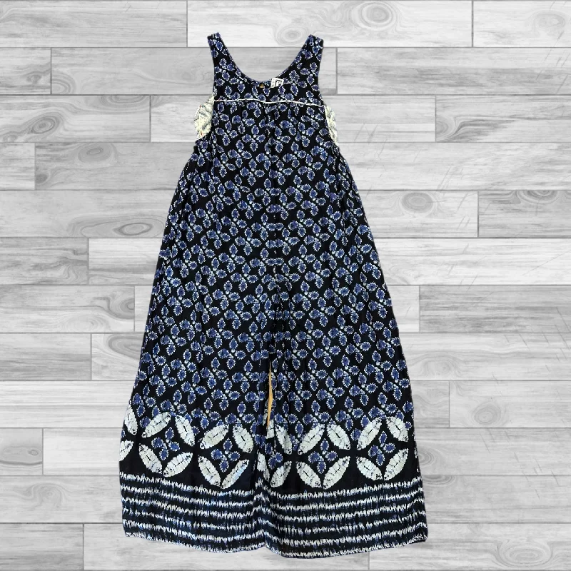 Epic Deals Black & Blue Dress Casual Maxi Anthropologie, Size M