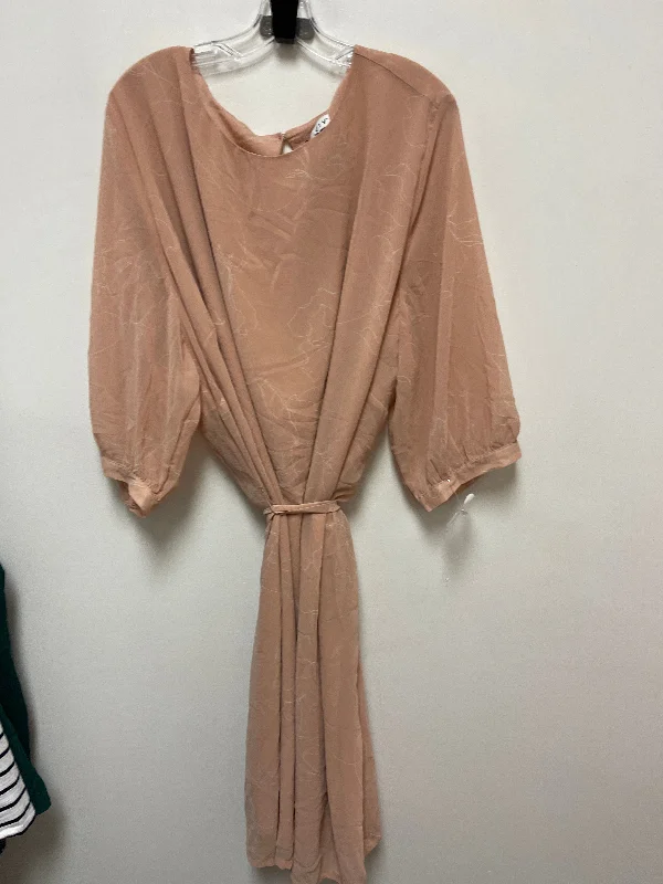 Discount Deals Peach Dress Casual Midi Ava & Viv, Size 4x