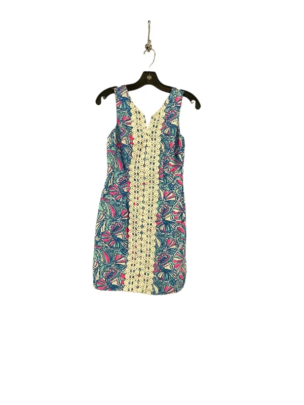 Hurry In Blue Dress Casual Short Lilly Pulitzer, Size 2