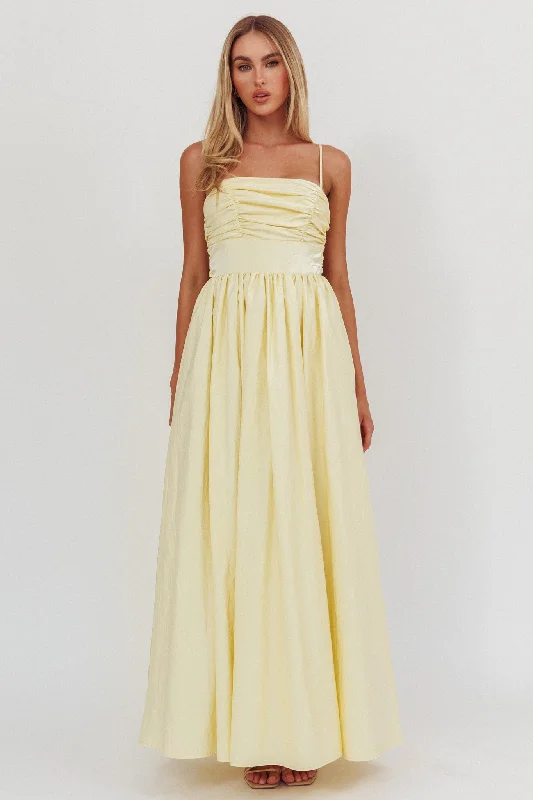 Closeout Love Songs Back Bow Maxi Dress Butter