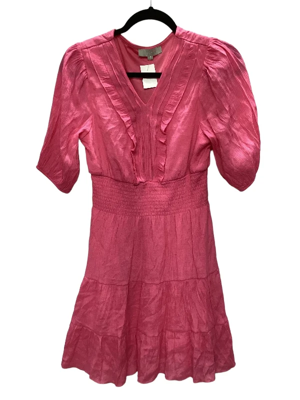 Steals and Deals Pink Dress Casual Short Clothes Mentor, Size Petite L