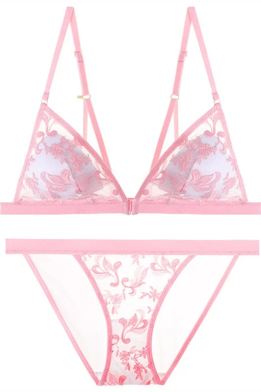 Instant Savings Sexy Triangle Cup Teal Lace Lingerie Set