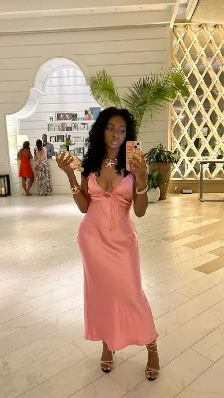 Today’s Deal Pink V neck Straps Sheath Satin Long Party Dress Wedding Guest Dress, DP4464 Today’s Deal Pink V neck Straps Sheath Satin Long Party Dress Wedding Guest Dress, DP4464