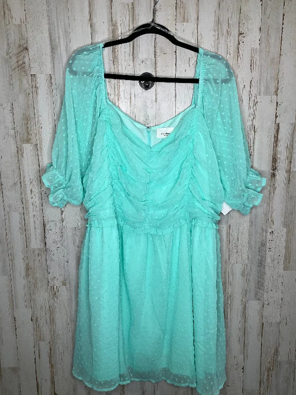Online Only Blue Dress Casual Short Andree By Unit, Size 3x