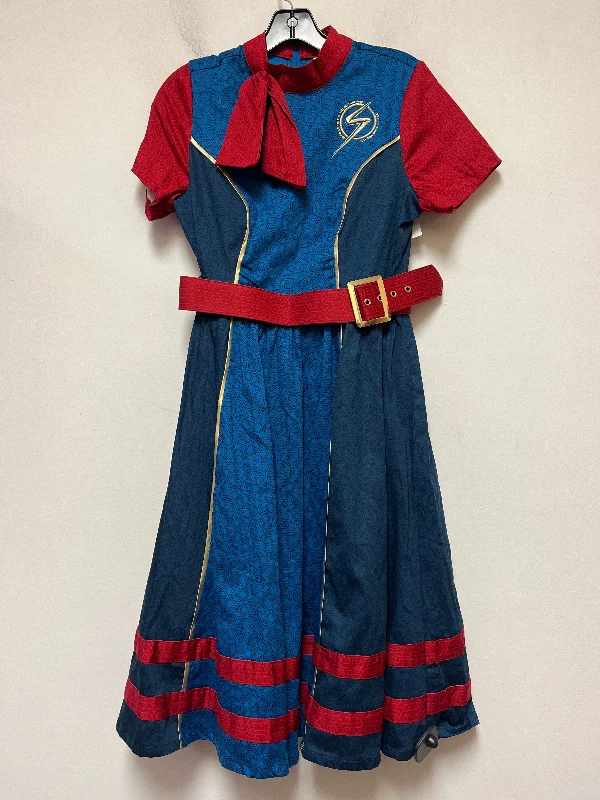 Reduced Prices Blue & Red Dress Casual Midi Walt Disney, Size S
