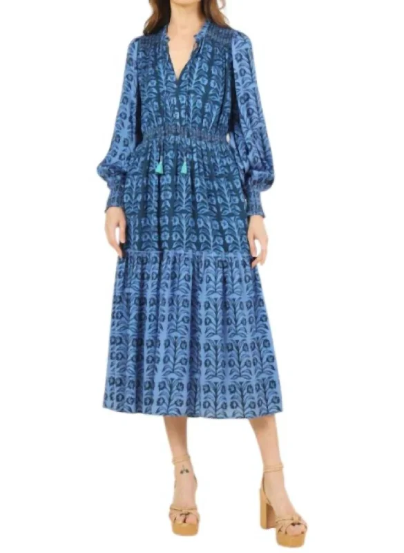 TIME-Limited Offer Anouk Midi Dress In Leya Indigo