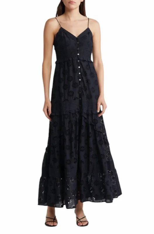 Daily Deals Eyelet Dress In Black