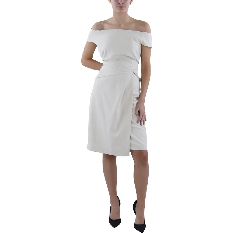 Massive Deals Womens Pleated Polyester Mini Dress