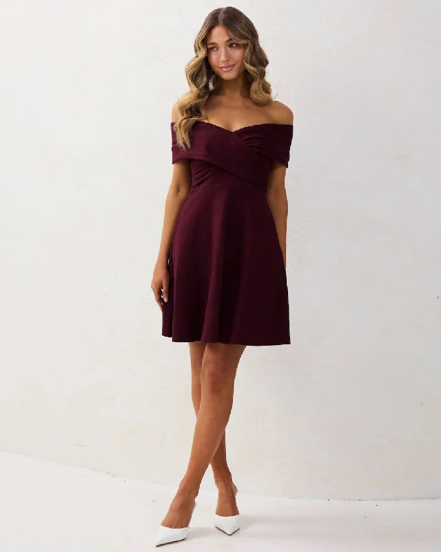 Online Only Britt Mini Dress - Mahogany