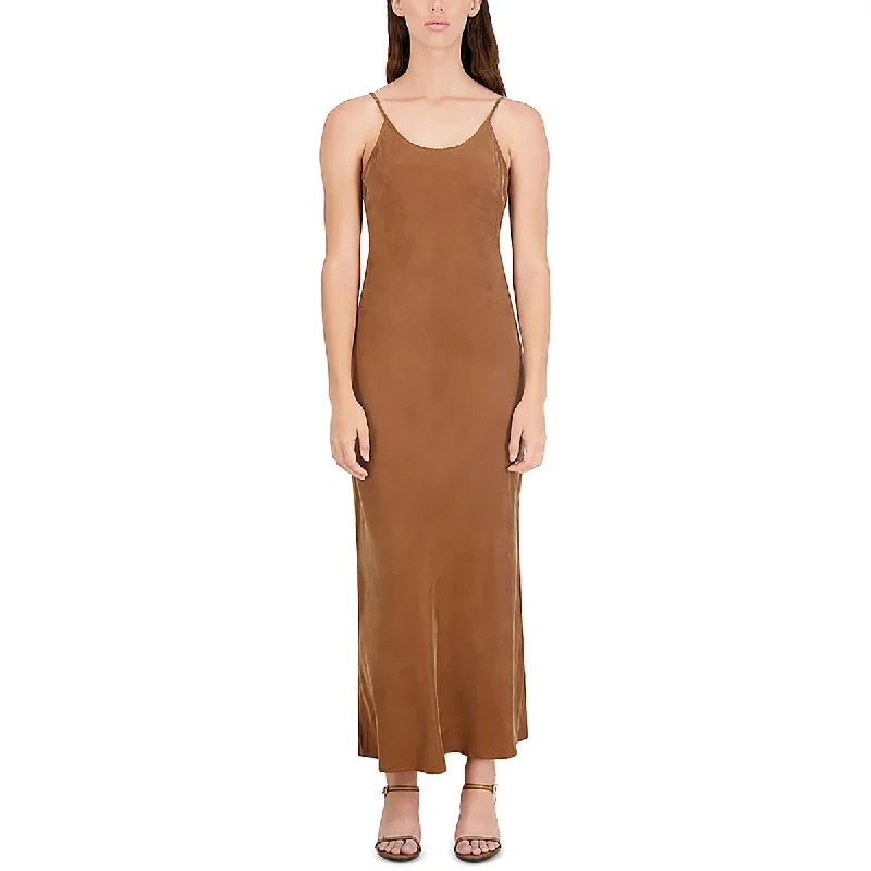 Savings Bonanza Womens Sueded Long Slip Dress