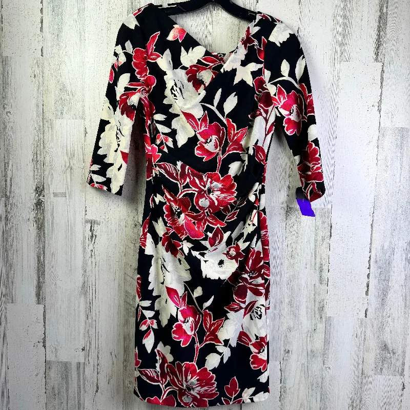 Midnight Madness Black & Red Dress Work White House Black Market, Size Xs