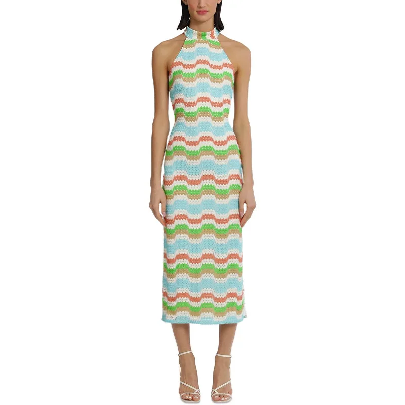 Take Advantage Womens Midi Crochet Midi Dress