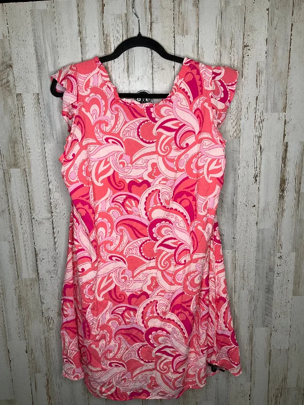 Stock Clearance Pink Dress Casual Short Cmc, Size 2x