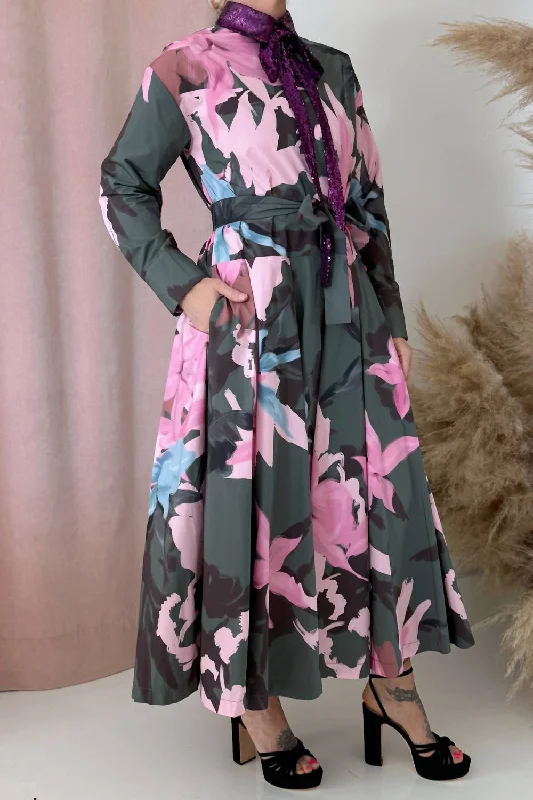 Deal Dash Taffeta Dress In Floral