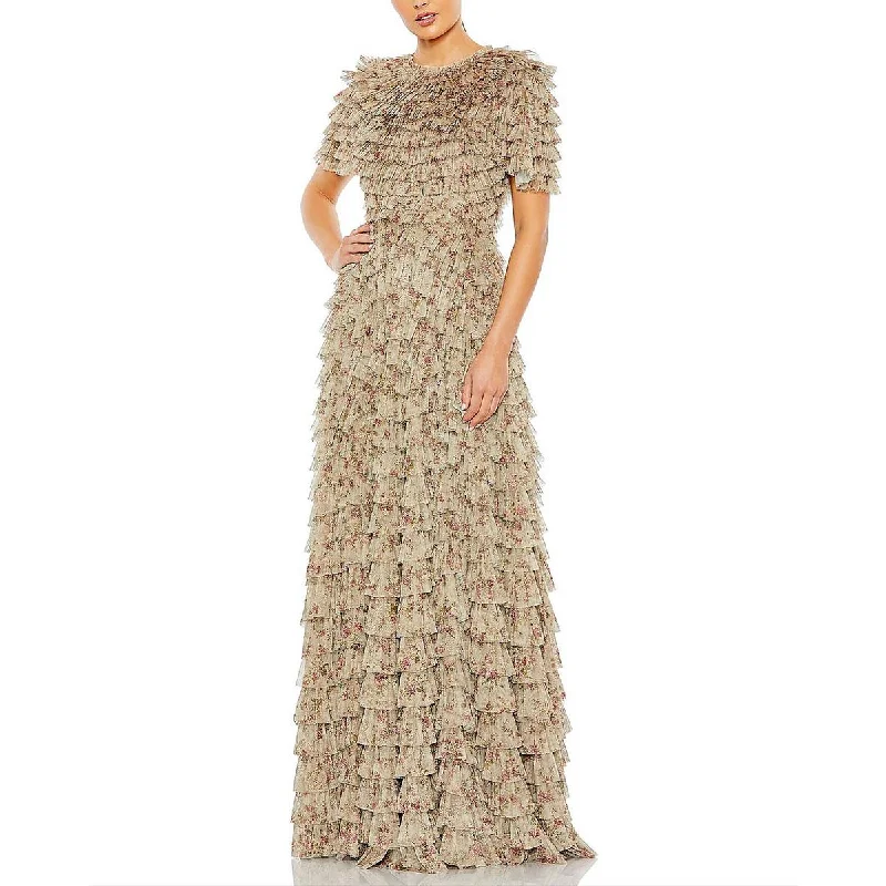 Extra Discounts Womens Floral Print Maxi Evening Dress