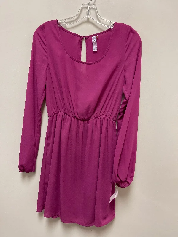 Take Advantage Purple Dress Casual Midi Alya, Size S