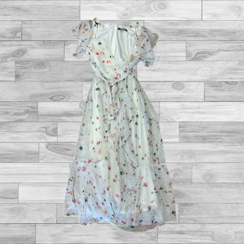 Closeout White Dress Casual Maxi Clothes Mentor, Size 14