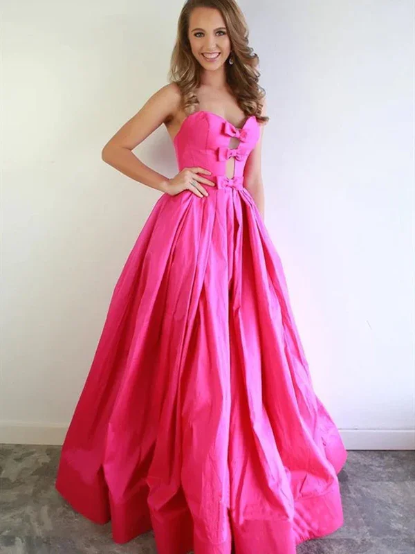 Deal Mania Hot Pink Sweetheart A-Line Long Party Dress Evening Gown, DP2065