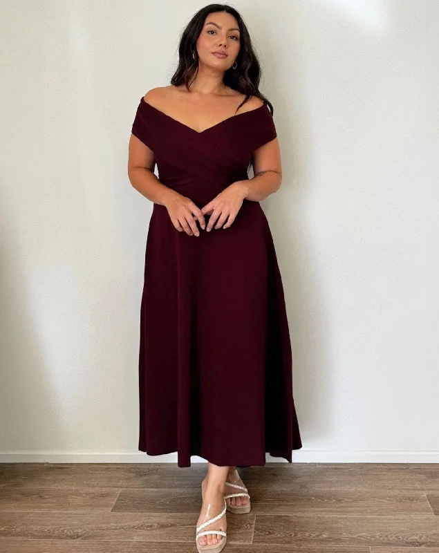 Fantastic Offers Belina Midi Dress - Mahogany