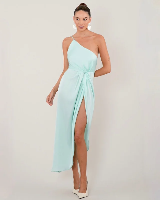 Special Offer Nadia Satin Midi Dress - Mint