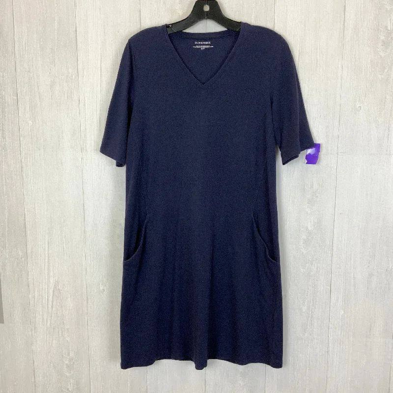 Steals and Deals Navy Dress Casual Midi Eileen Fisher, Size Xs