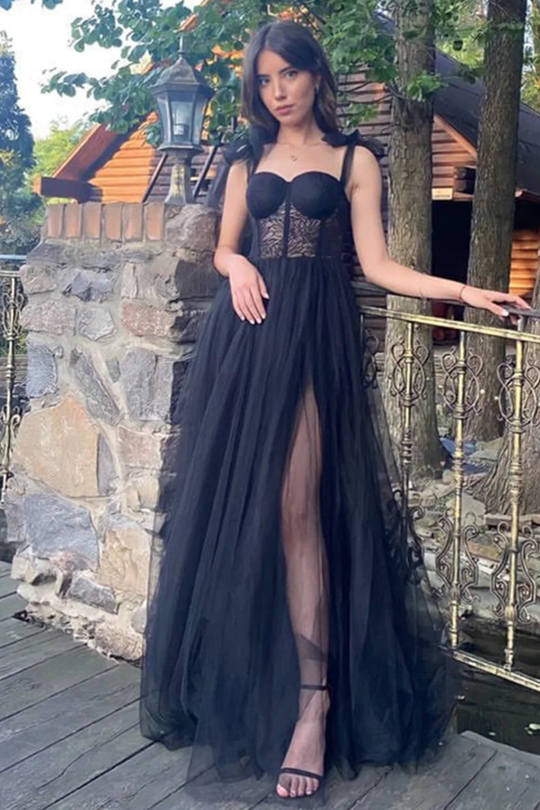 Last Chance Sweetheart Sleeveless Sheer Empire Tulle A-Line Prom Dress