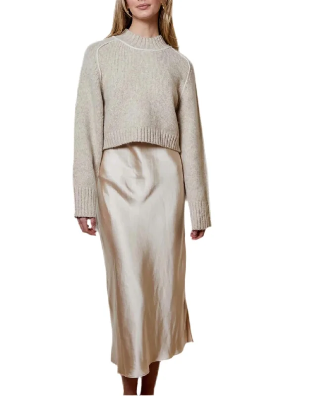 Customer Appreciation Sale Nik Sweater Dress In Oat
