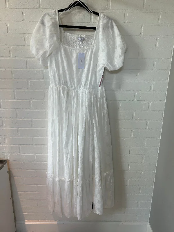 Blowout Sale White Dress Party Long Cmc, Size M