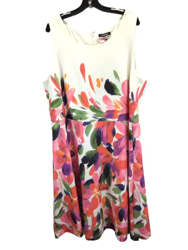 Final Sale Floral Print Dress Party Short Roz And Ali, Size 22