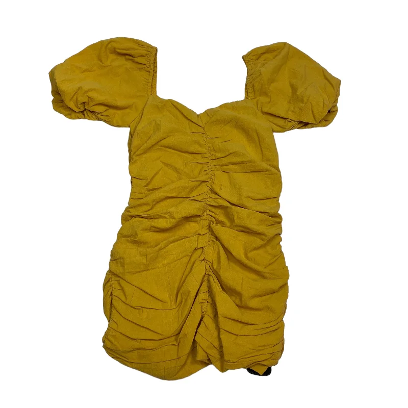 Referral Discount Yellow Dress Casual Short Forever 21, Size S