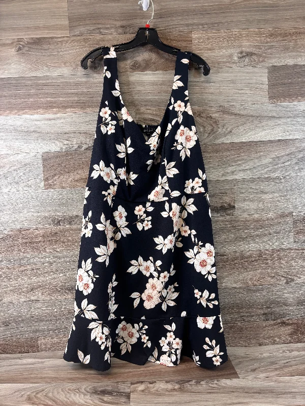 Early Access Floral Print Dress Casual Midi Trixxi, Size 3x