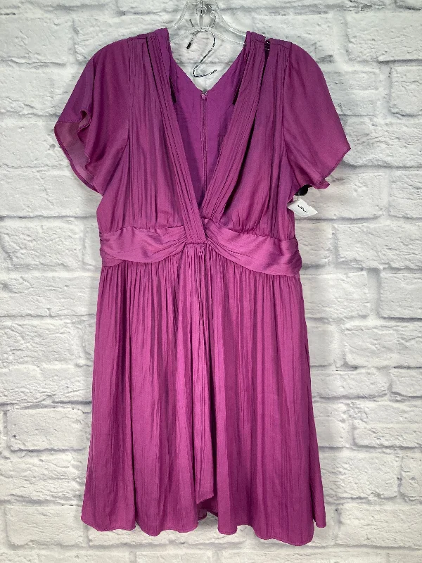 Today Only Purple Dress Casual Short Anthropologie, Size L