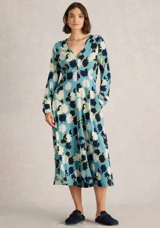 New Arrival White Stuff Megan Printed Midi Dress, Blue Multi