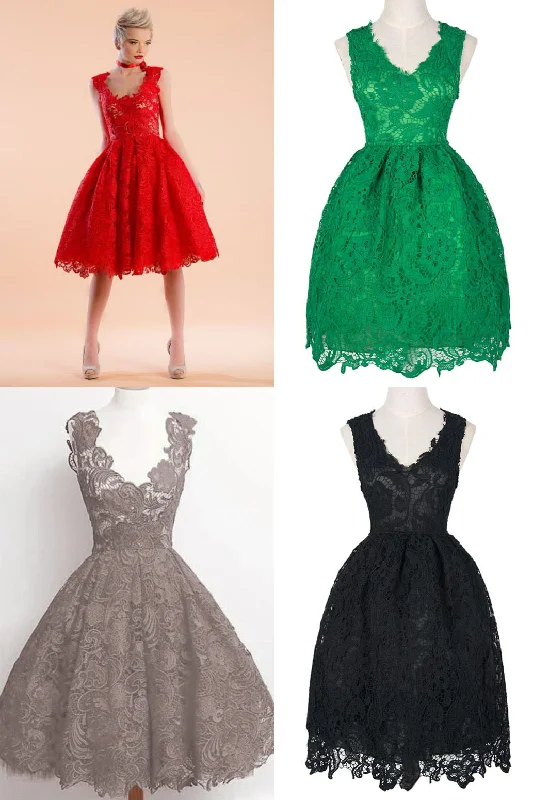 Super Sale Sleeveless Lace Short Ball Gown party Dress