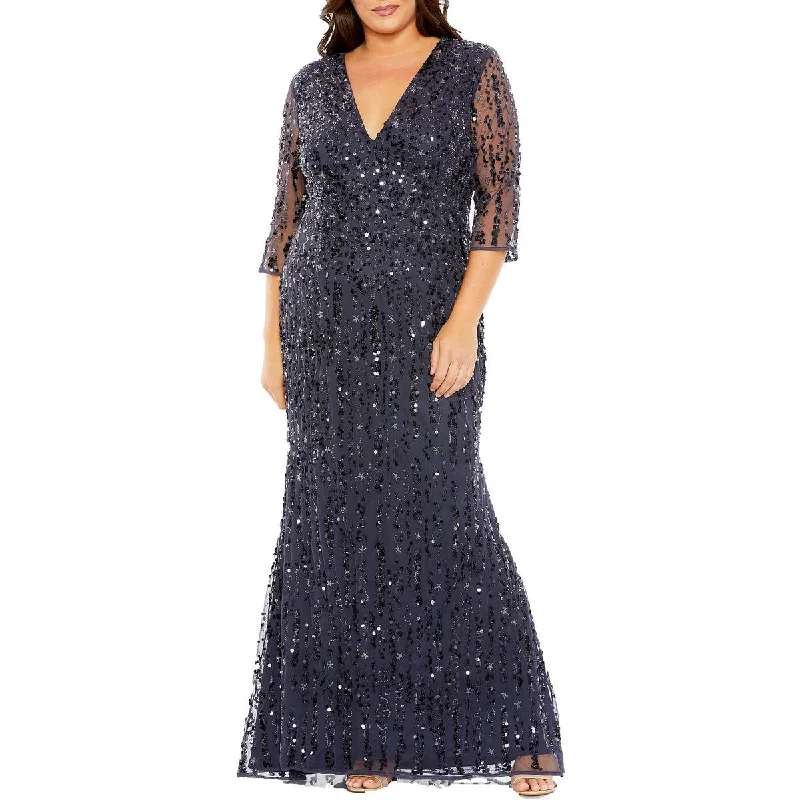 Midnight Sale Womens Embellished Formal Evening Dress