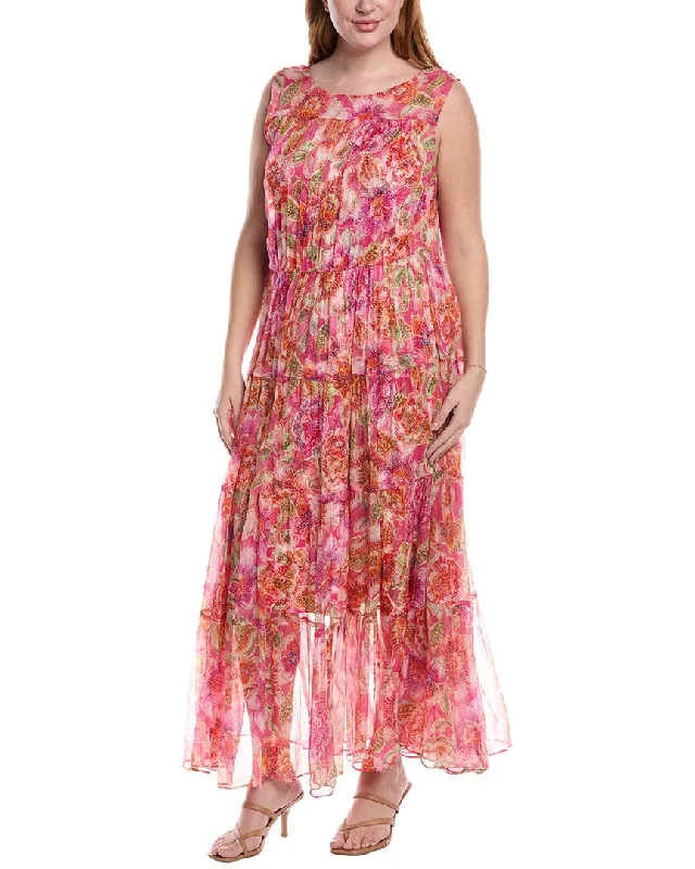 Special Discount Johnny Was Plus Loran Silk Maxi Dress